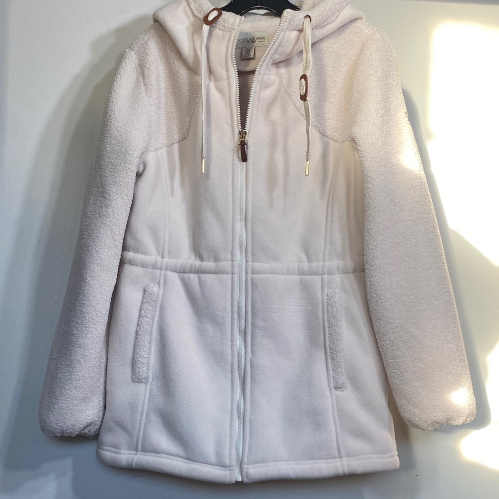Koolaburra Off-White Teddy Jacket with Hood